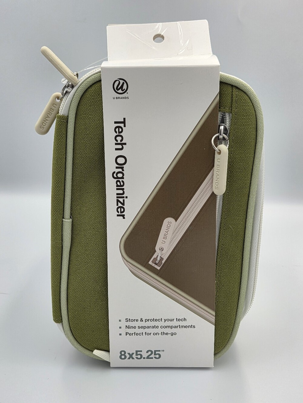 U Brands Olive Green Tech Organizer 8" X 5.25" Nwt